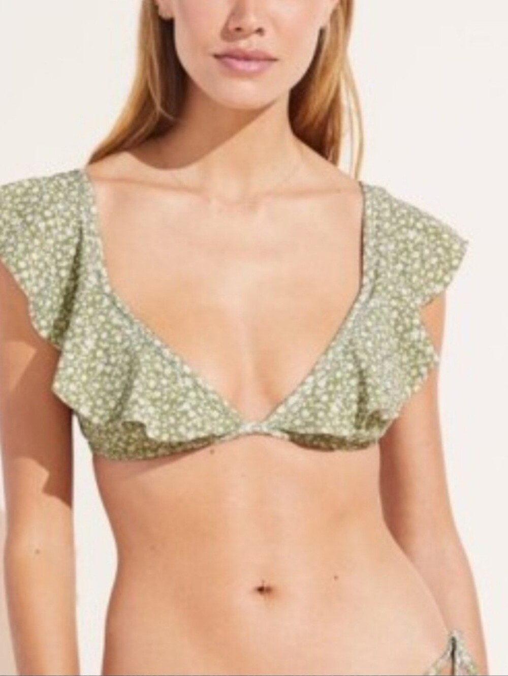 Eberjey Graziela Garden Swim Top Size Small  Green SPF 50 NWT $128